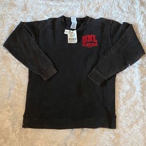 NWT PINK Heavy Ribbed UNL HUSKERS Sweatshirt XS